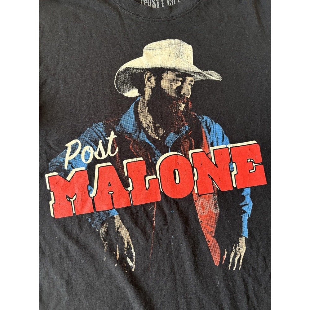 Posty Co Shirt Mens Medium Black Post Malone Cowboy Graphic Tee Western Band